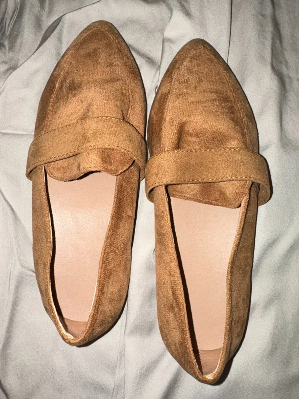 Helen | Orthopedic Soft Suede Loafers size 39 in tan Brand New